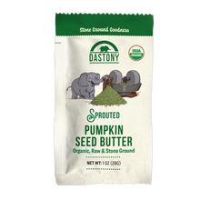 Load image into Gallery viewer, Dastony Stone Ground Seed Butter Pumpkin Seed Single Pouch 1oz
