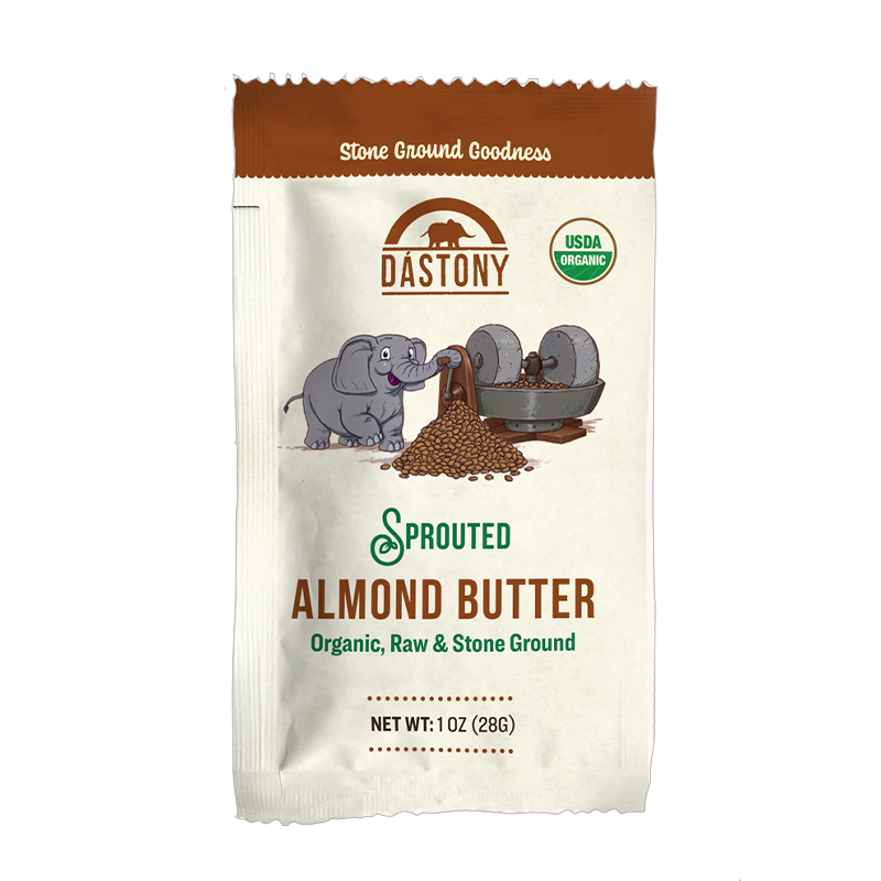 Dastony Stome Ground Nut Butter Sprouted Almond Butter Single Pouch 1oz