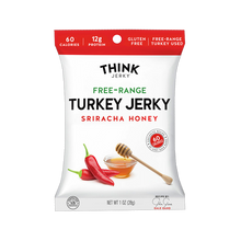 Load image into Gallery viewer, Think Jerky Free-Range Turkey Jerky Siracha Honey
