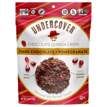 Load image into Gallery viewer, Undercover Snacks Dark Chocolate and Pomegranate 2oz Bag
