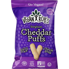 Load image into Gallery viewer, Vegan Rob's Cheddar Puffs 3.5oz Bag
